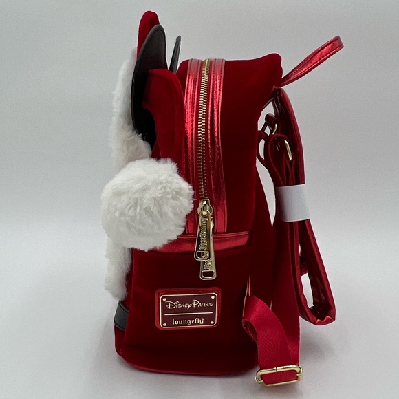 Loungefly Santa Mickey Mouse Mini Backpack - Picture 4 of 7